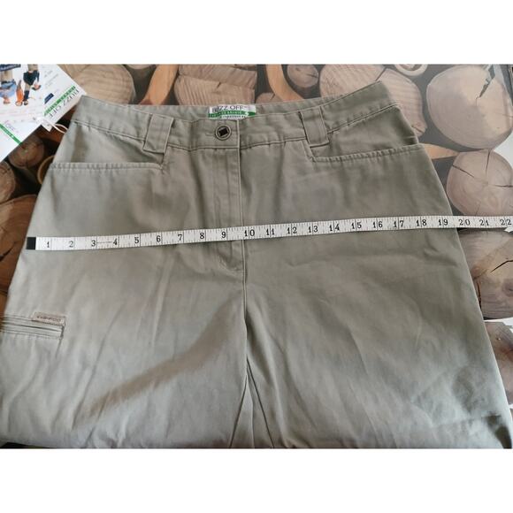 Buzz Off Insect Shield Repellent Apparel Exofficio Khaki Canvas Capri Pants 10 - Picture 7 of 13